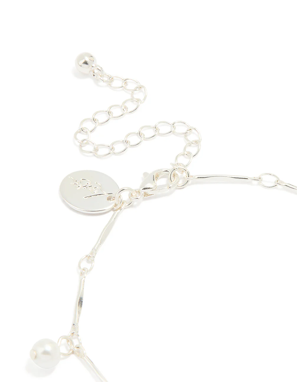 Silver Plated Cubic Zirconia Pearl Drop Bracelet - Image 3
