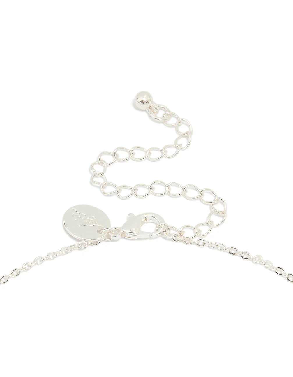 Silver Plated Cubic Zirconia Small Bow Pendant Necklace - Image 3