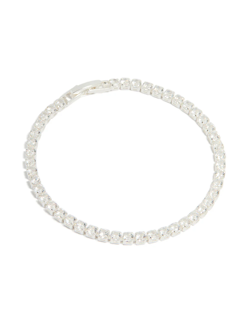 Silver Plated Cubic Zirconia Tennis Bracelet