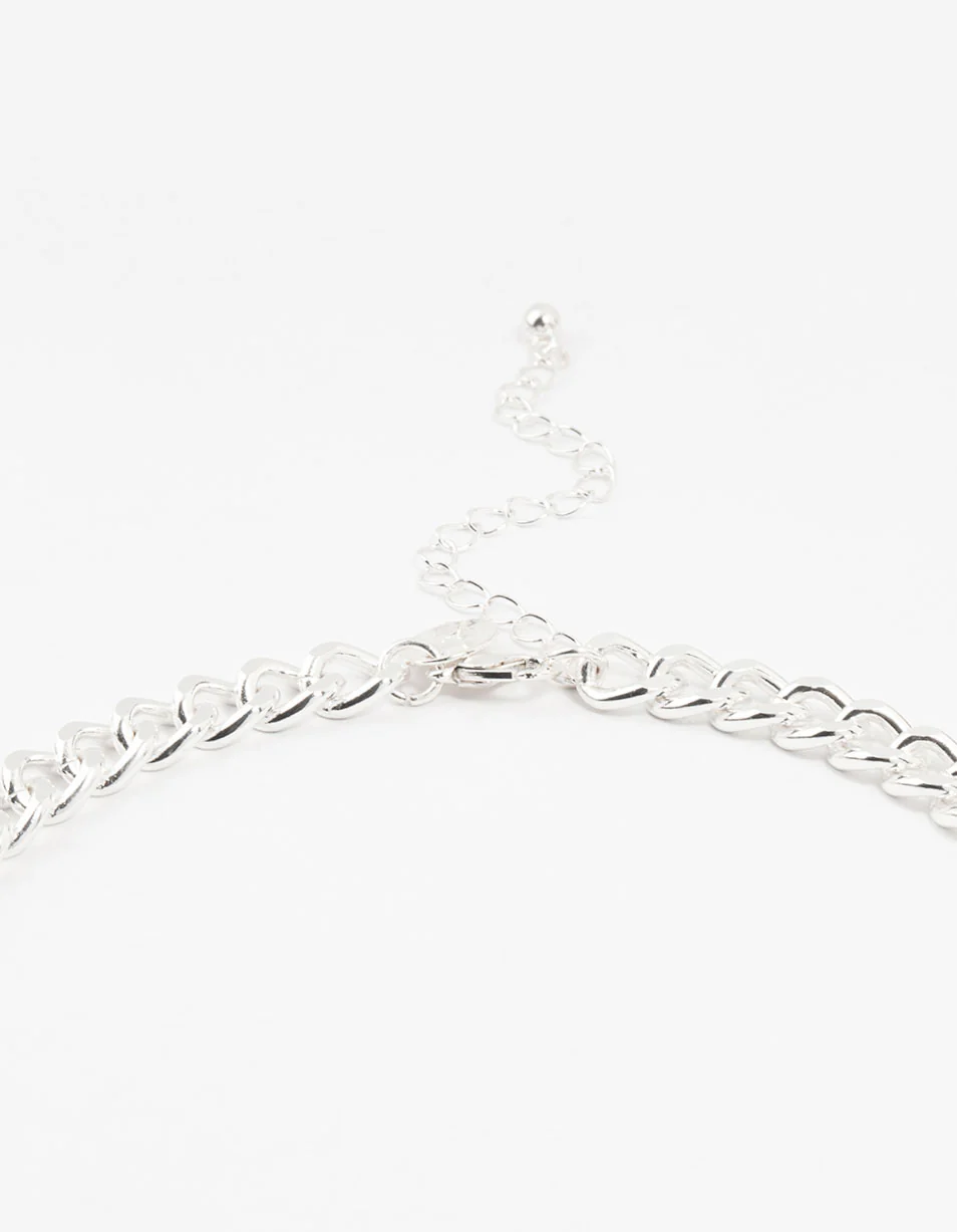 Silver Plated Curb Chain necklace - Image 3