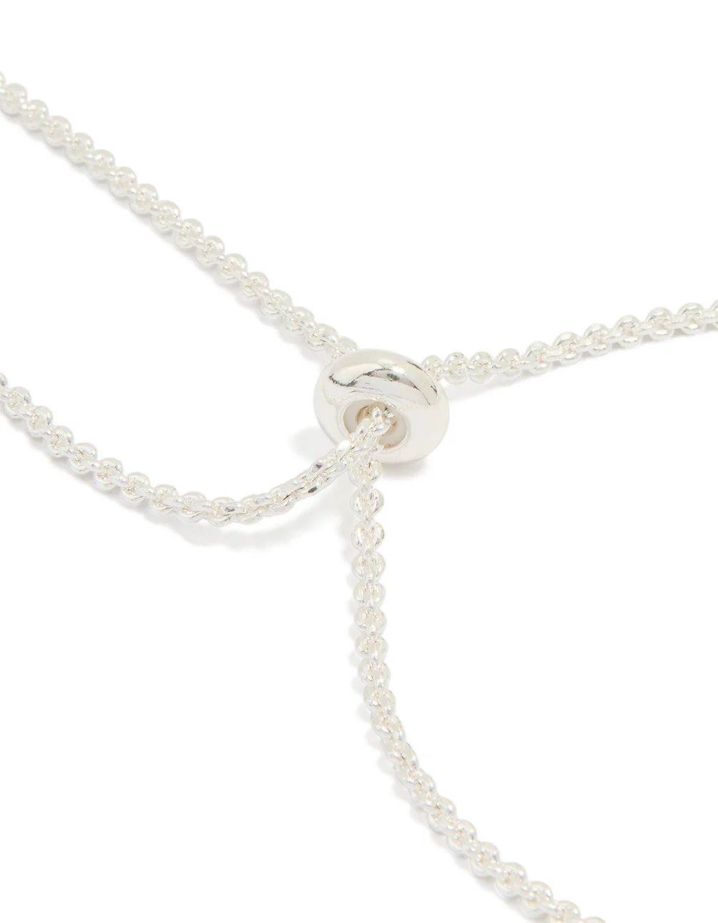 Silver Plated Detailed Chain Toggle Bracelet - Image 3