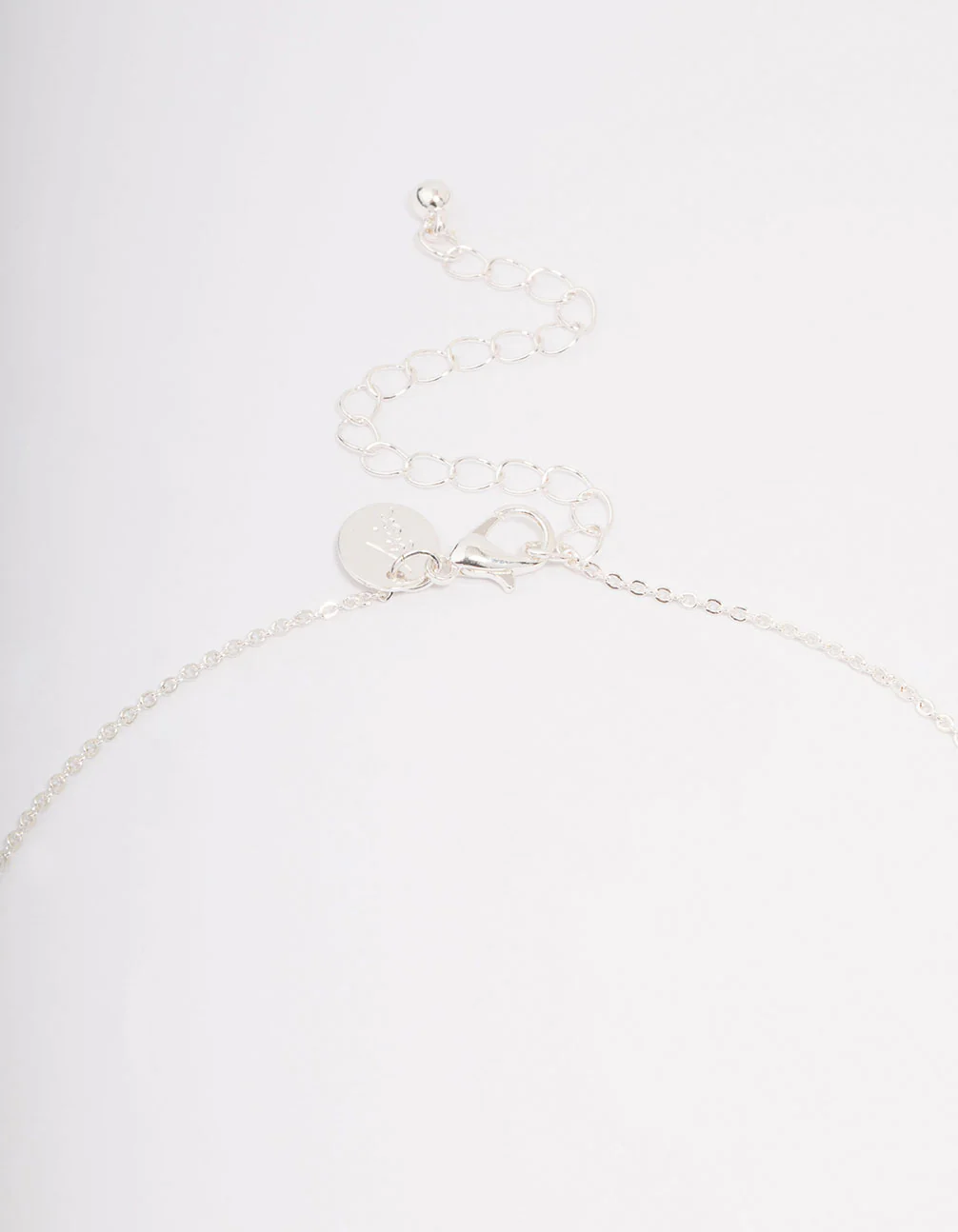 Silver Plated Diamante Signature Coin Necklace & Earring Set - Image 3