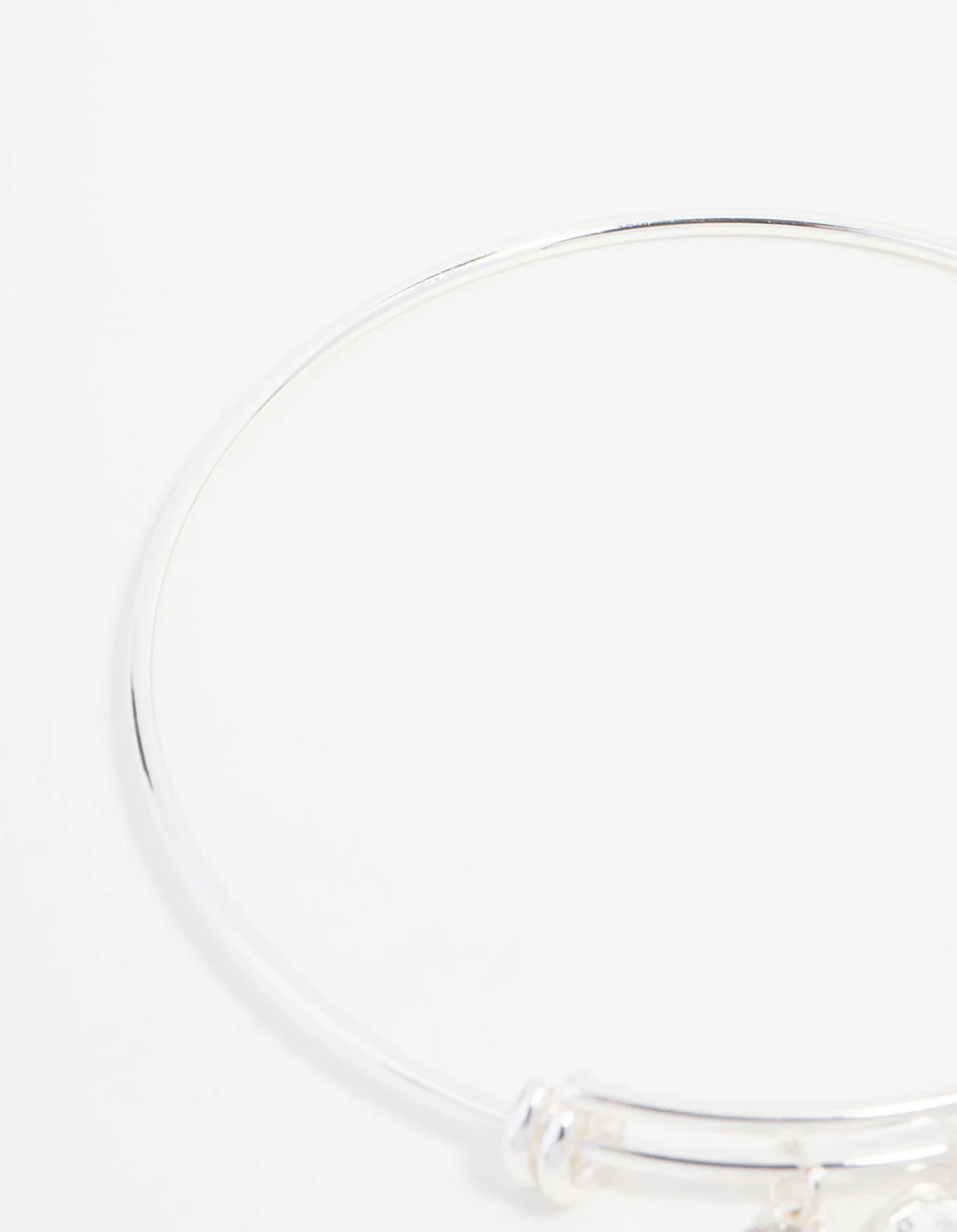 Silver Plated Disc Charm Bangle - Image 3