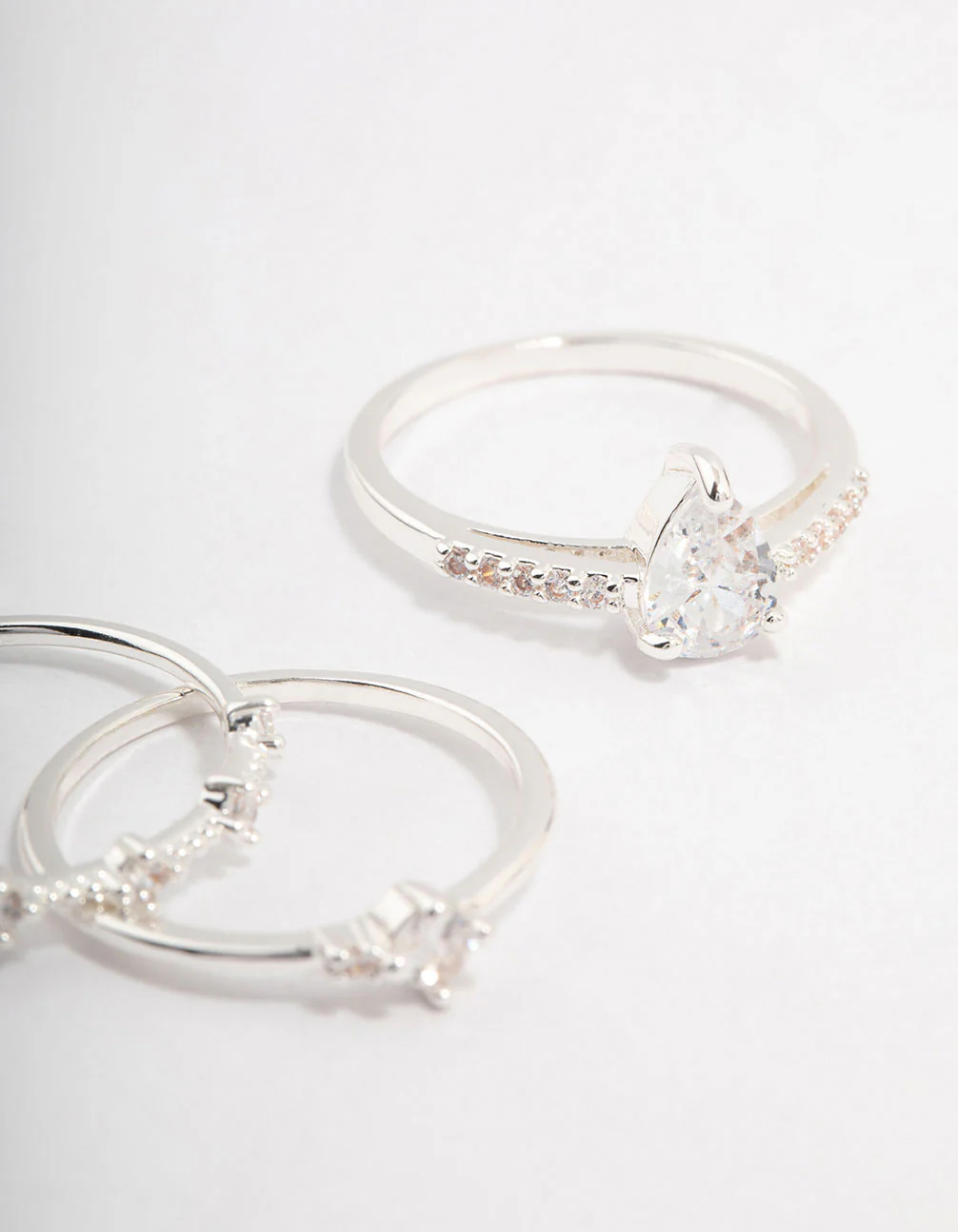 Silver Plated Elegant Stacking Ring 3-Pack - Image 3