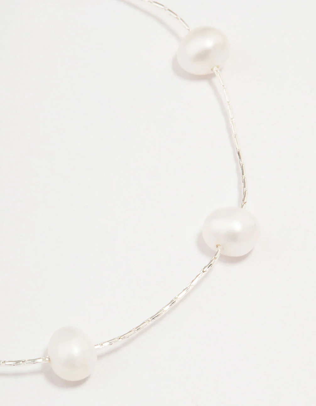 Silver Plated Freshwater Pearl Dotted Bracelet - Image 2