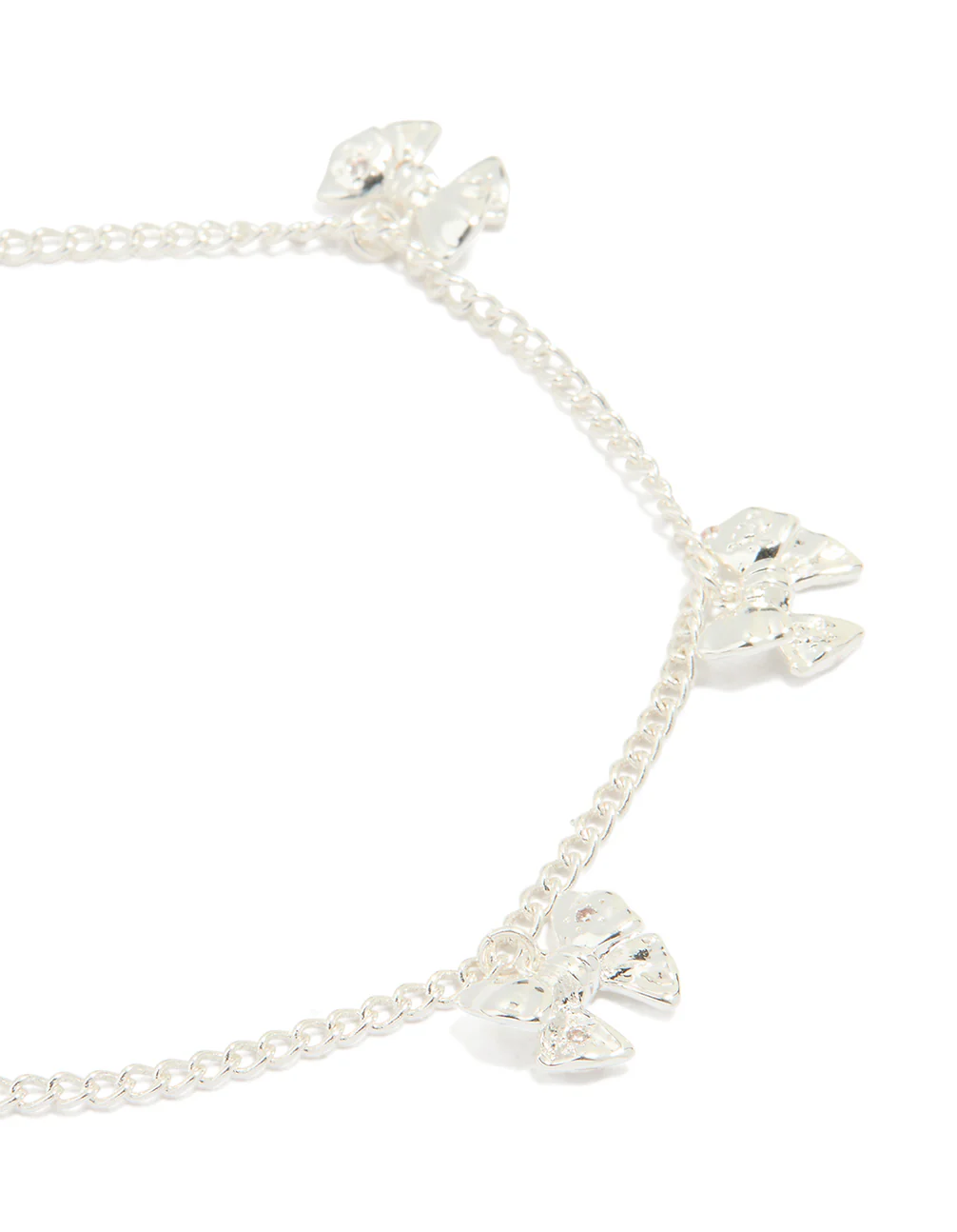 Silver Plated Mini Bow Charm Bracelet - Image 2