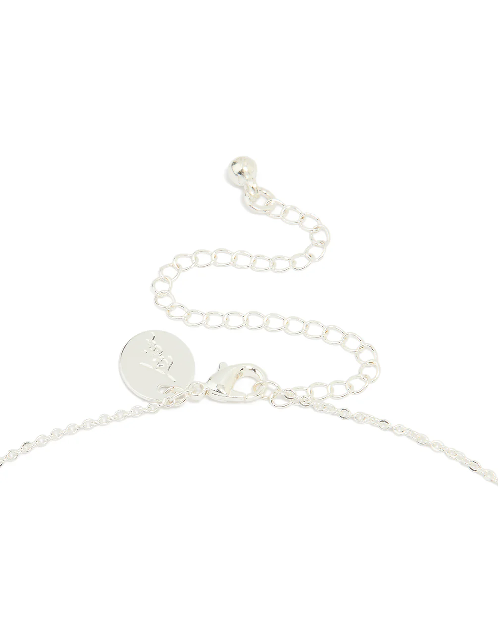 Silver Plated Mother Of Pearl & Cubic Zirconia Butterfly Y-Necklace - Image 3