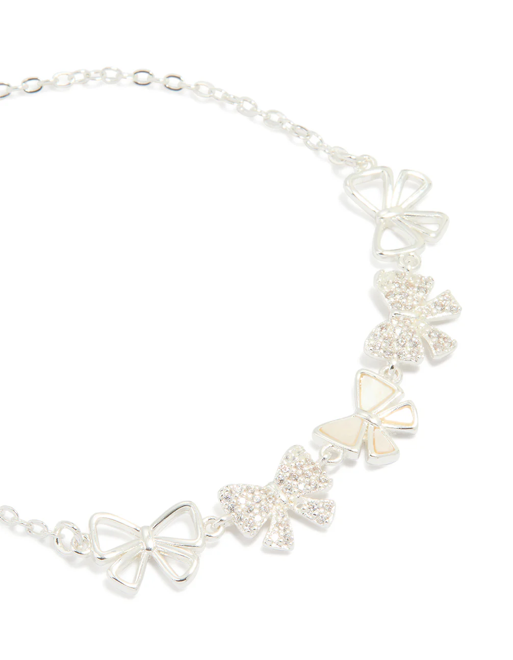 Silver Plated Multi Bows Bracelet - Image 2
