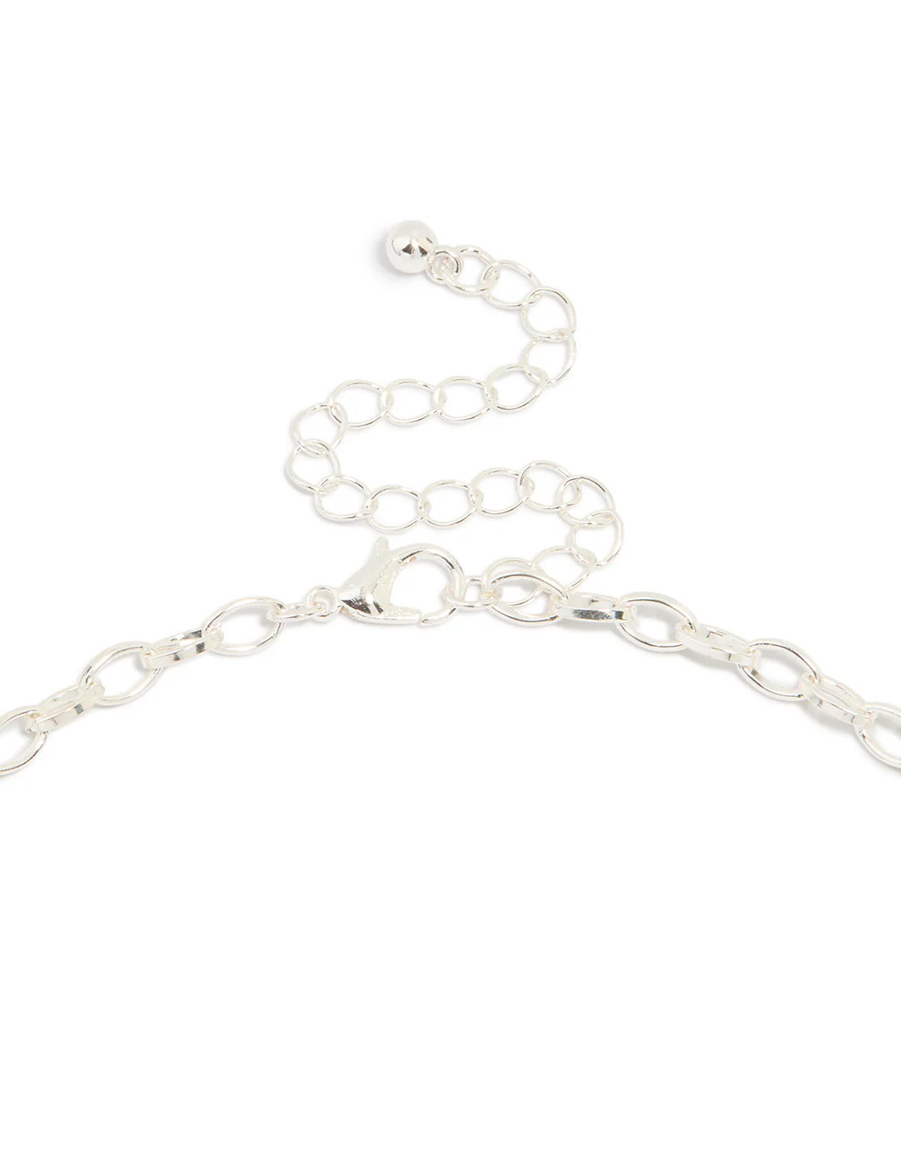 Silver Plated Multi Heart & Cross Charm Necklace - Image 3