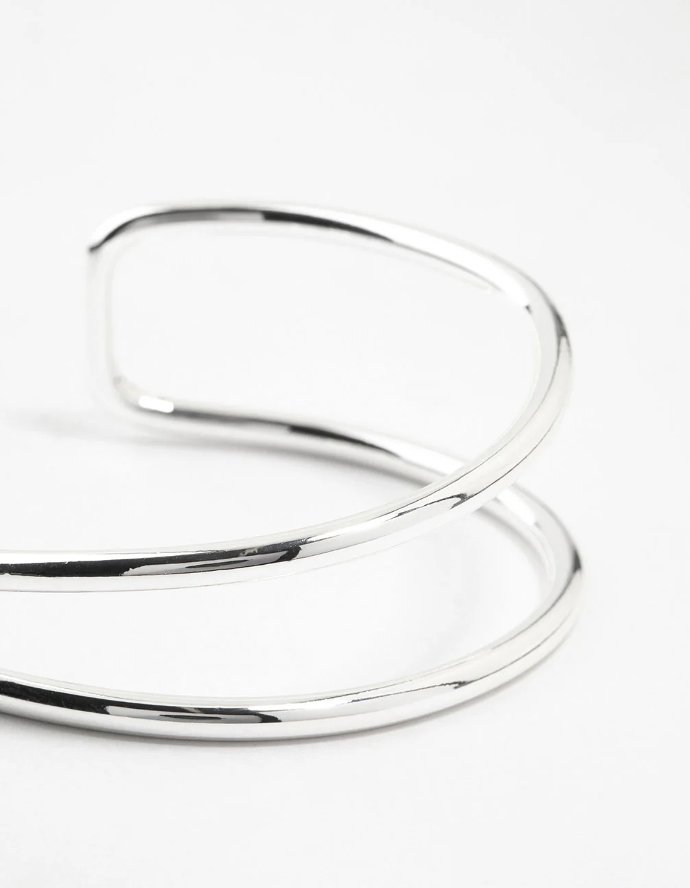 Silver Plated Open Wrist Cuff - Image 2