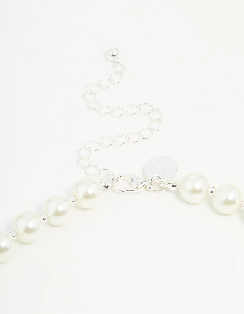 Silver Plated Pearl & Ball Necklace - Image 5