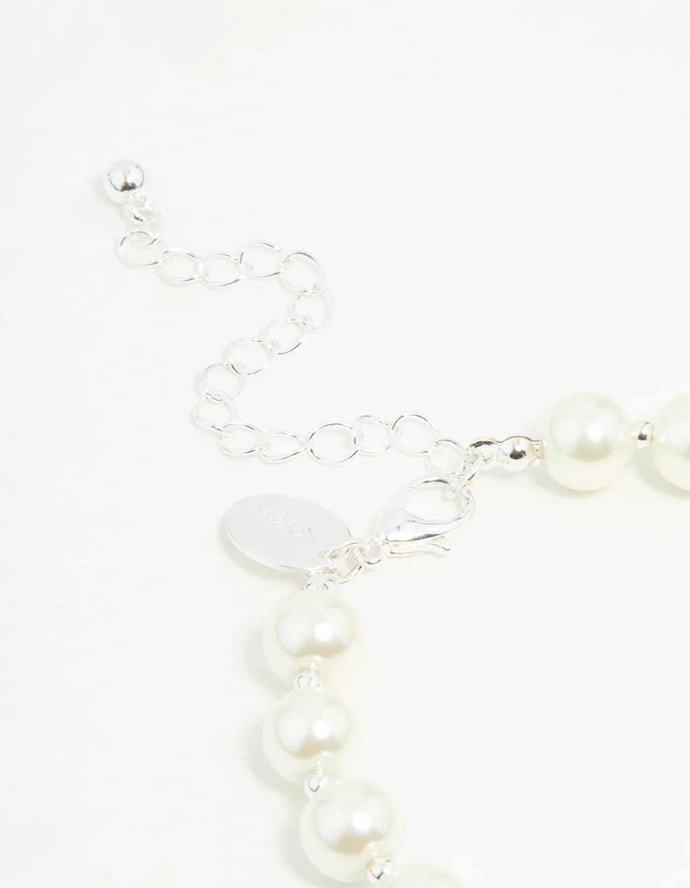 Silver Plated Pearl Chain Bracelet - Image 3