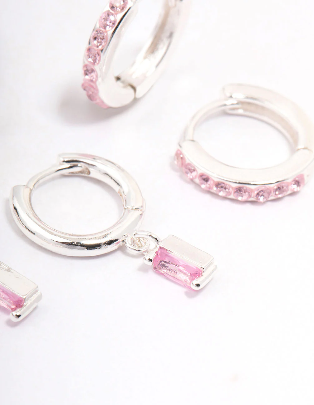 Silver Plated Barbie Baguette Earring 6-Pack - Image 3