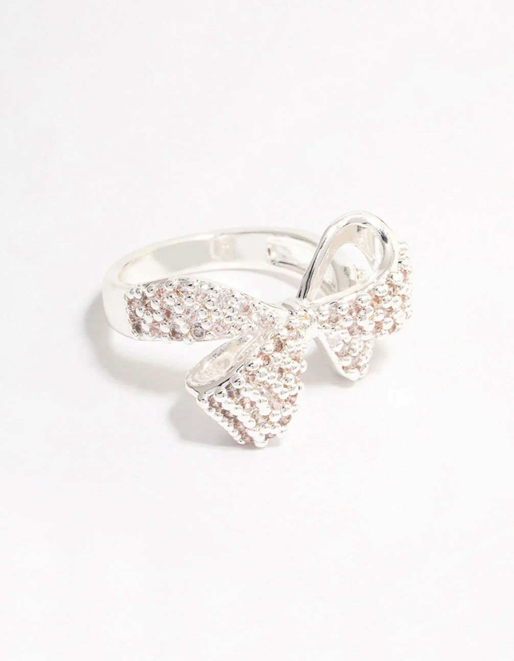 Silver Plated Precious Bow Ring - Image 4