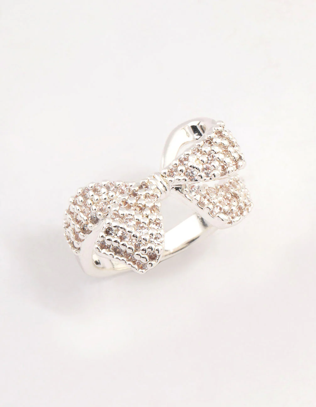 Silver Plated Precious Bow Ring - Image 5