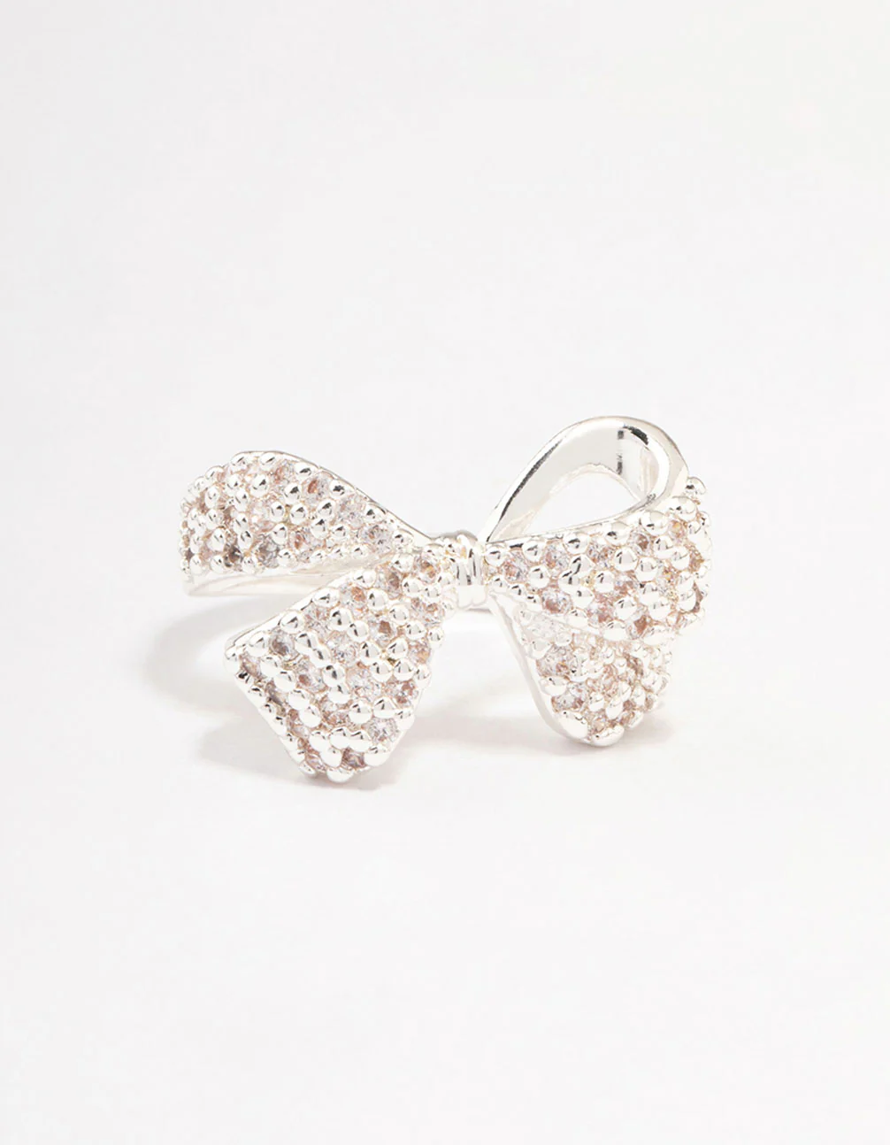 Silver Plated Precious Bow Ring - Image 8