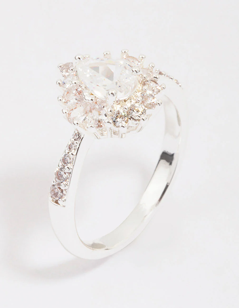 Silver Plated Regal Pear Ring - Image 2