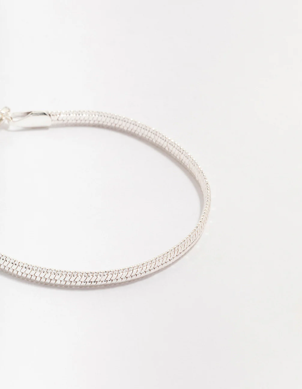 Silver Plated Brass Snake Chain Bracelet - Image 2