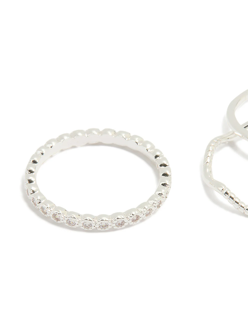 Silver Plated Squiggle Rings 5-Pack - Image 2