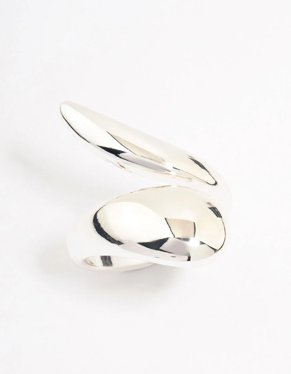 Silver Plated Pointed Swoop Ring - Image 2