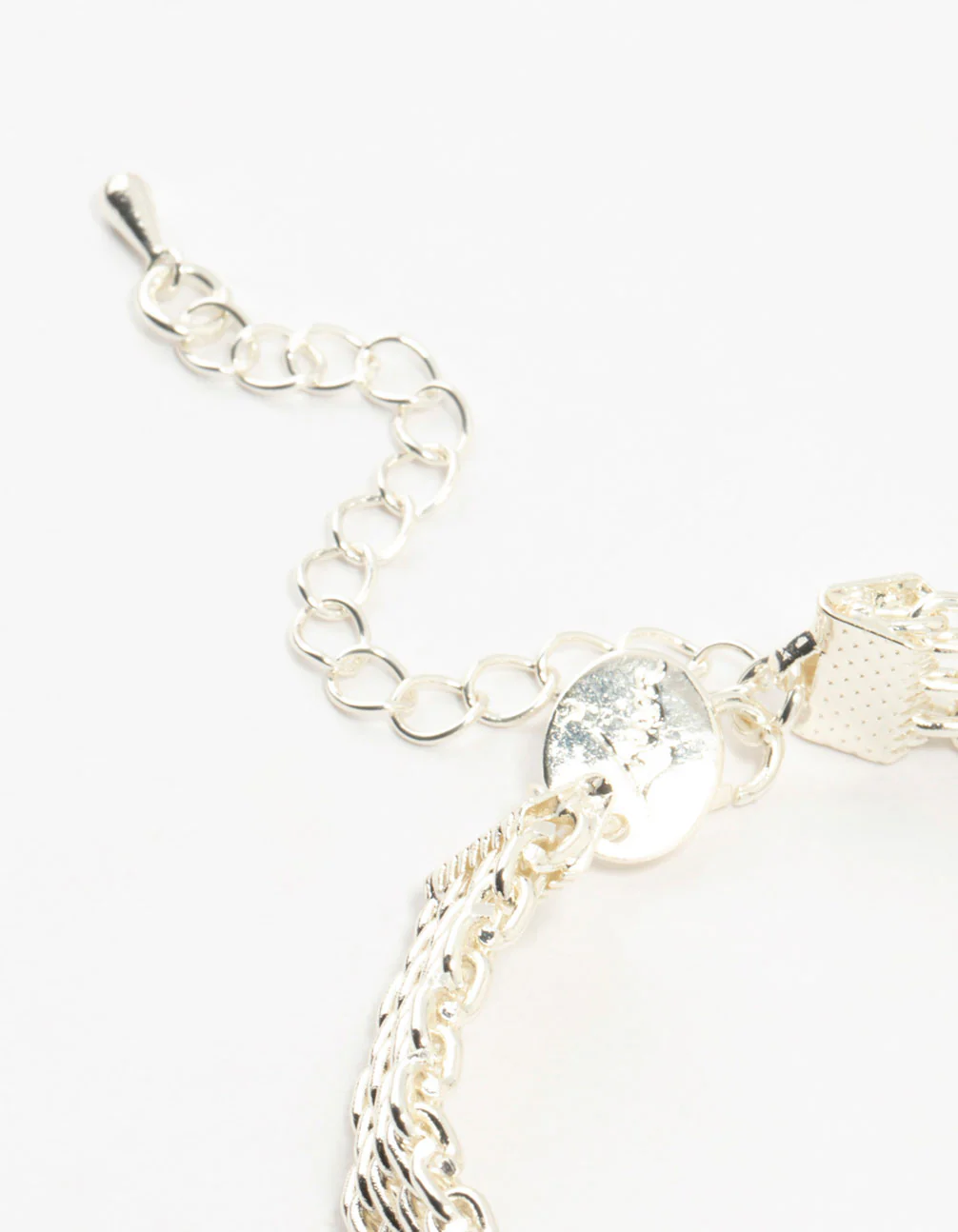 Silver Plated Brass Skinny Mesh Link Bracelet - Image 3