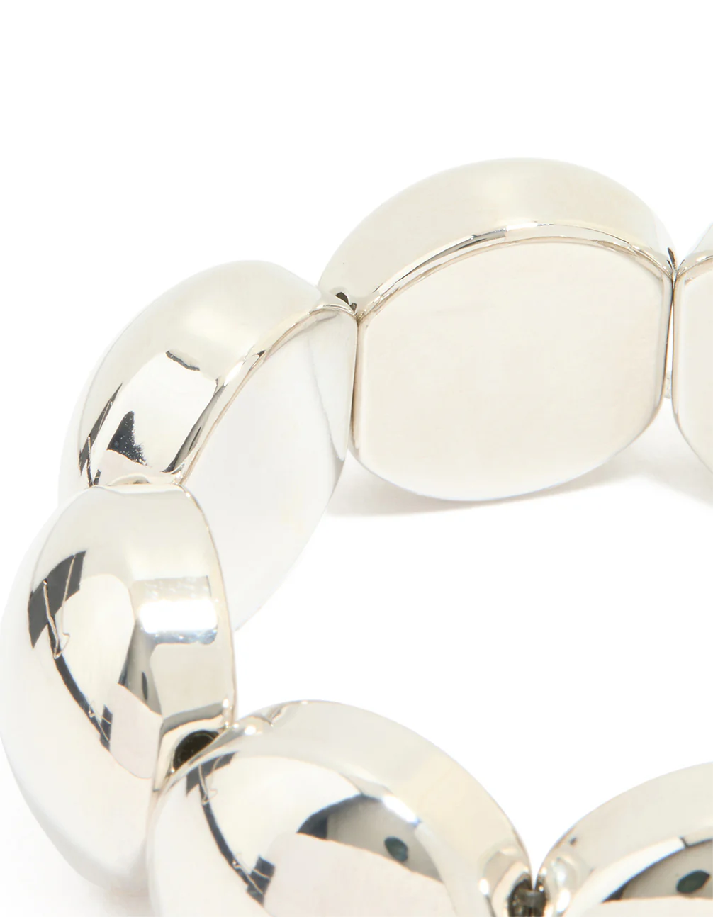 Silver Thick Bubble Stretch Bracelet - Image 3