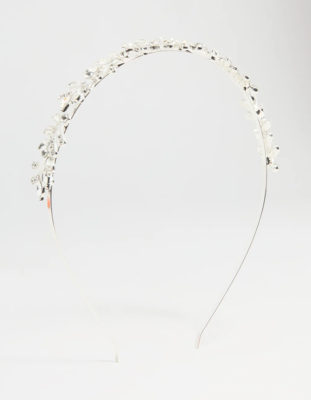 Silver Winding Leaves Headband