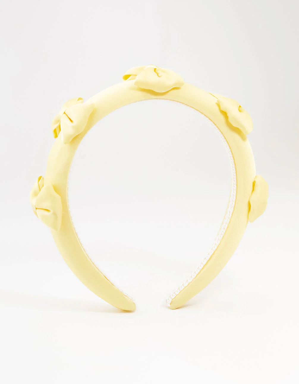 Small Lemon Puffy Bow Headband