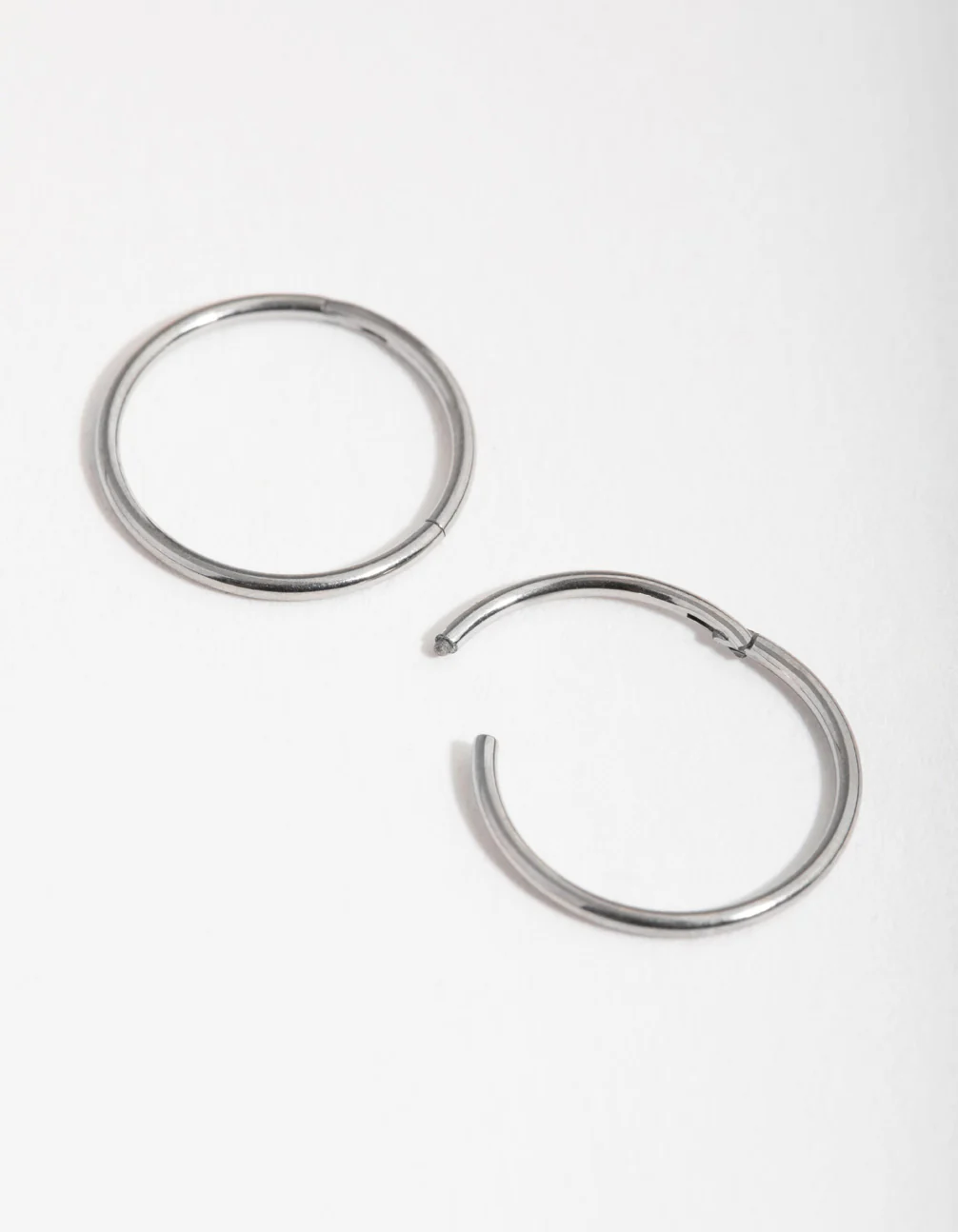 Surgical Steel Fine 10mm Sleeper Earrings - Image 6