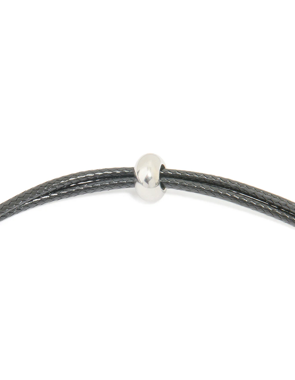 Stainless Steel Large Bubble Letter C Cord Necklace - Image 5
