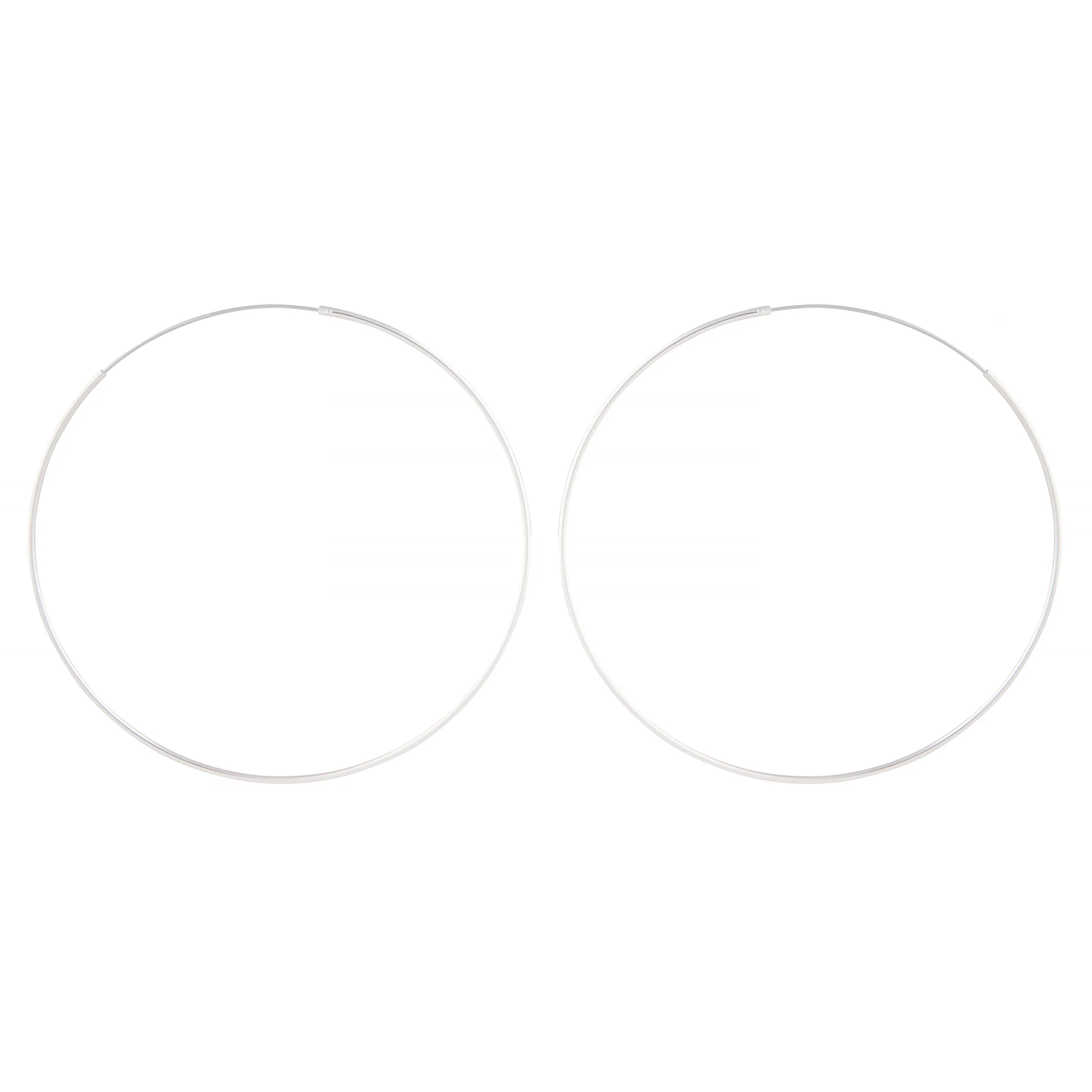Sterling Silver 75mm Hoops - Image 2