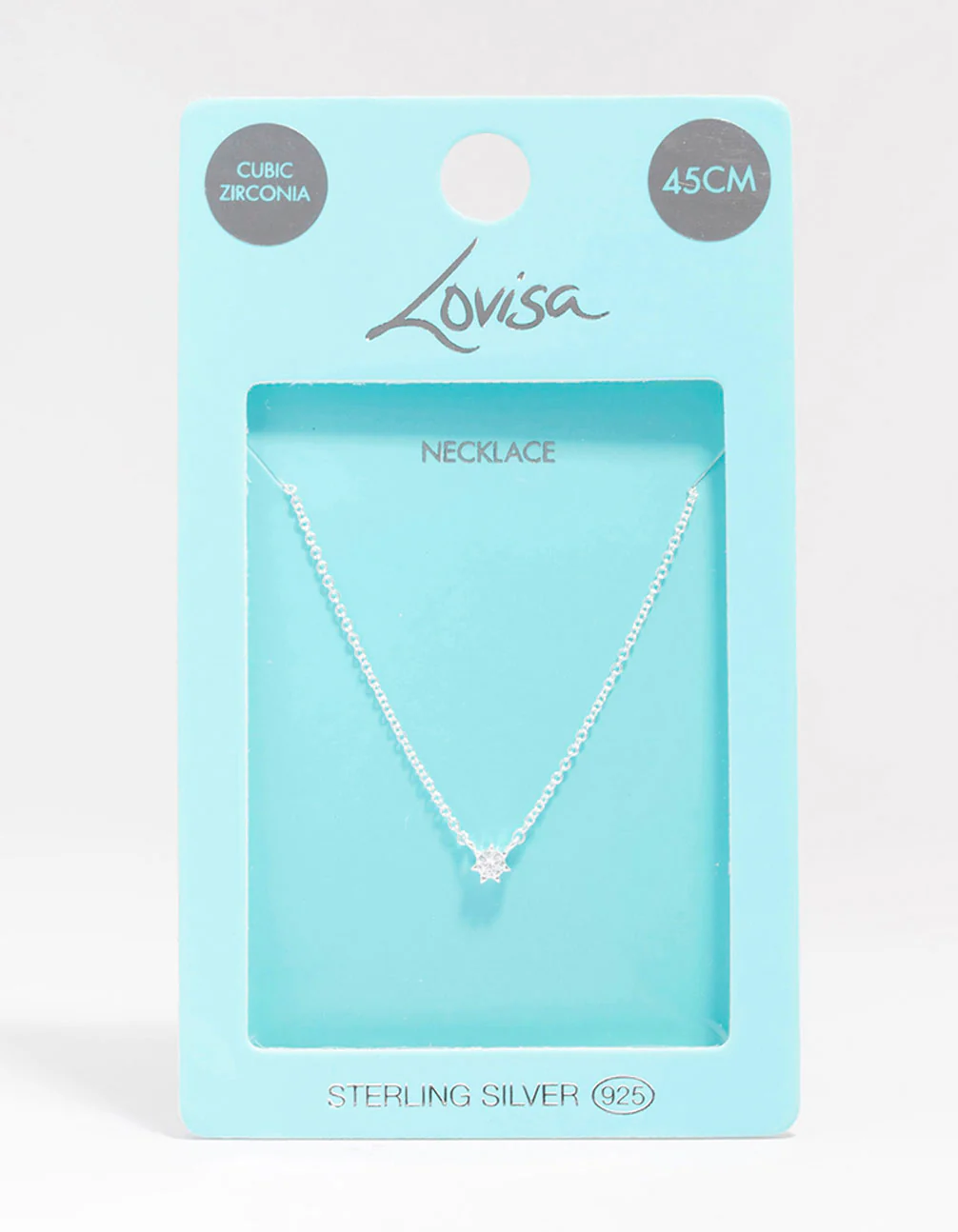 Sterling Silver Cubic Zirconia Dainty Pendant Necklace - Image 3