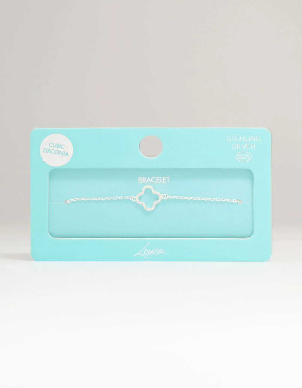 Sterling Silver Cubic Zirconia Flower Bracelet - Image 3