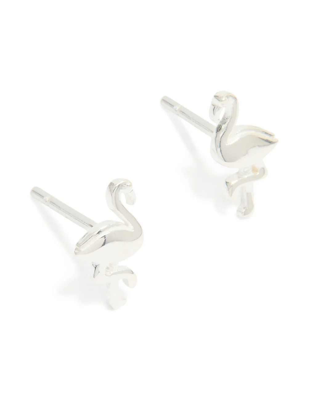 Sterling Silver Flamingo Stud Earrings