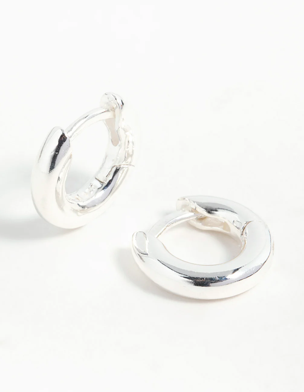 Sterling Silver Mini Chubby Huggie Earrings