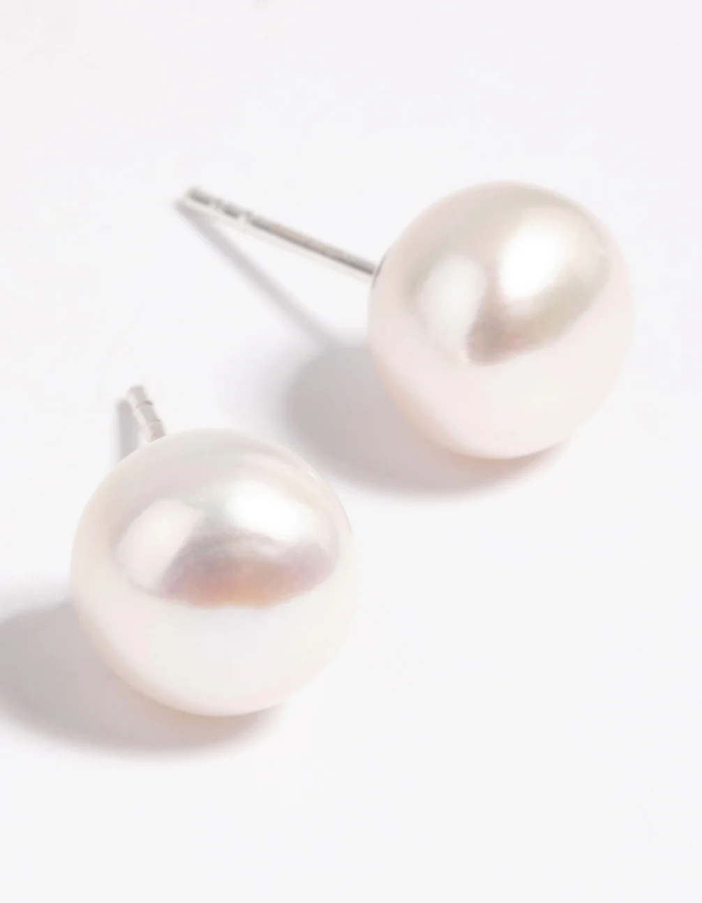 Sterling Silver Freshwater Pearl 10mm Stud Earrings - Image 3