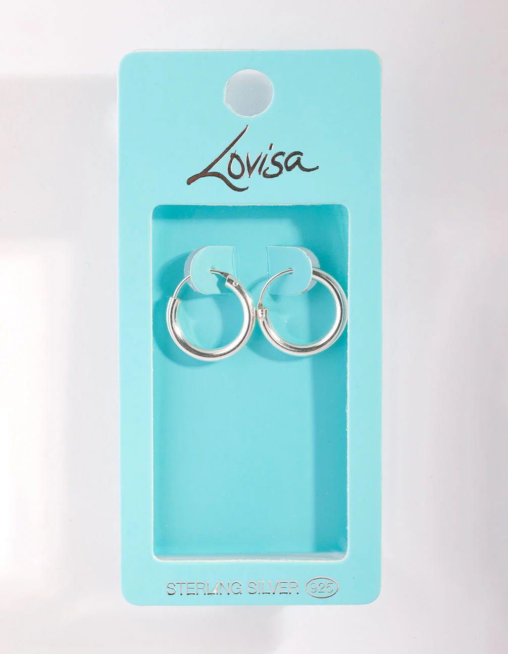Sterling Silver 18mm Chubby Hoop Earrings - Image 3