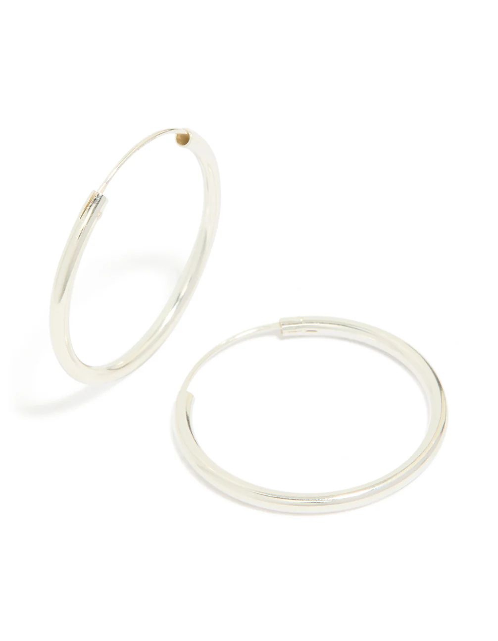 Sterling Silver Thick Hoop Earrings 30MM - Image 2