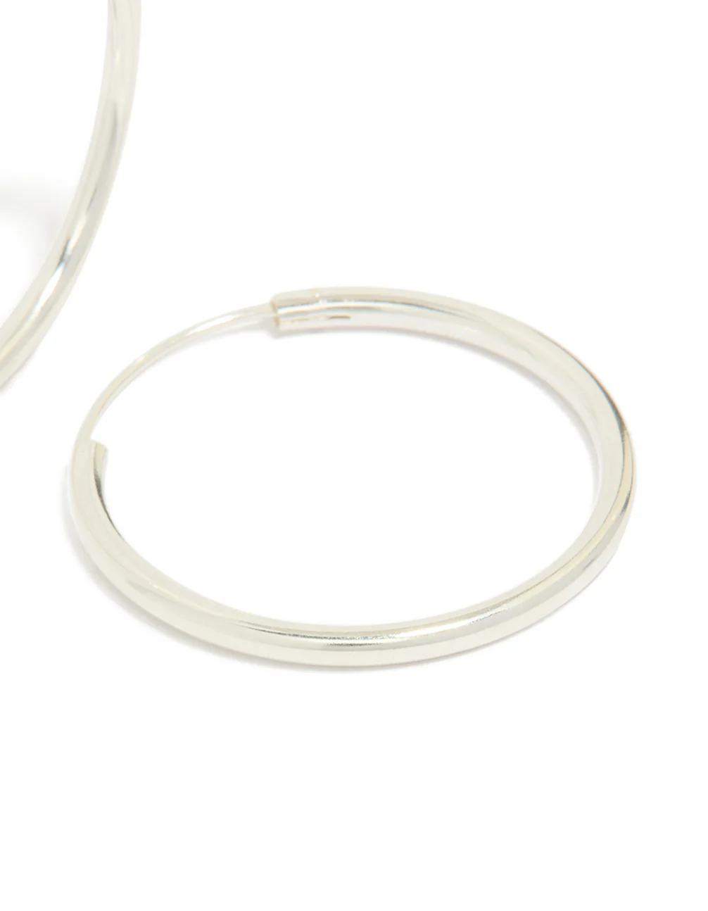 Sterling Silver Thick Hoop Earrings 30MM - Image 5