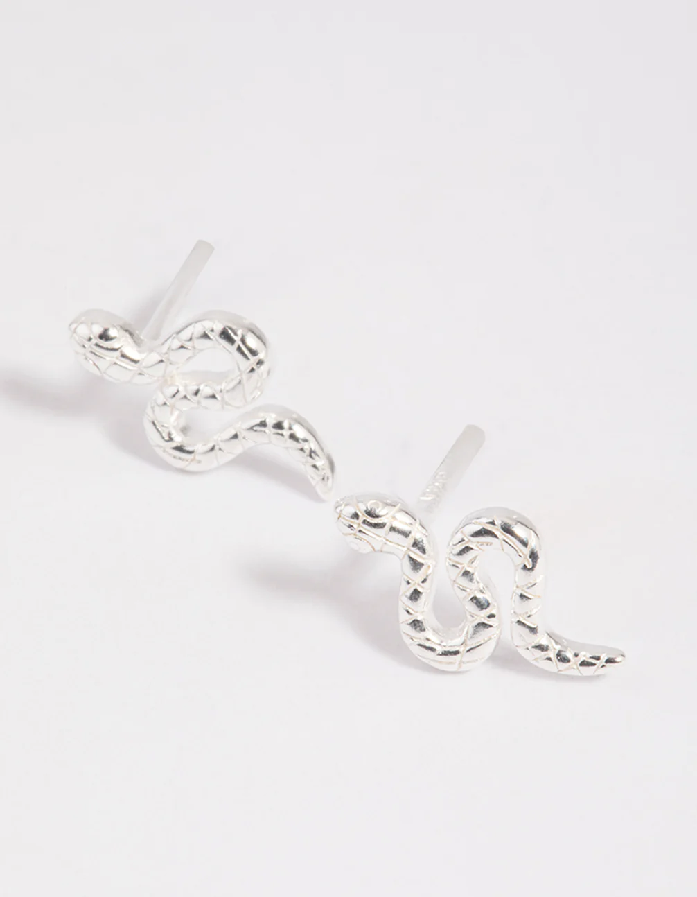 Sterling Silver Snake Stud Earrings