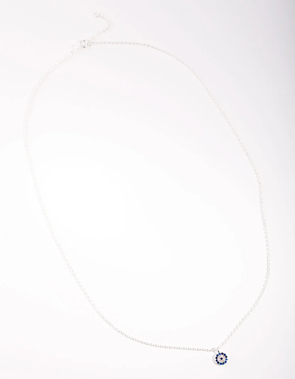 Sterling Silver Evil Eye Disc Necklace - Image 5