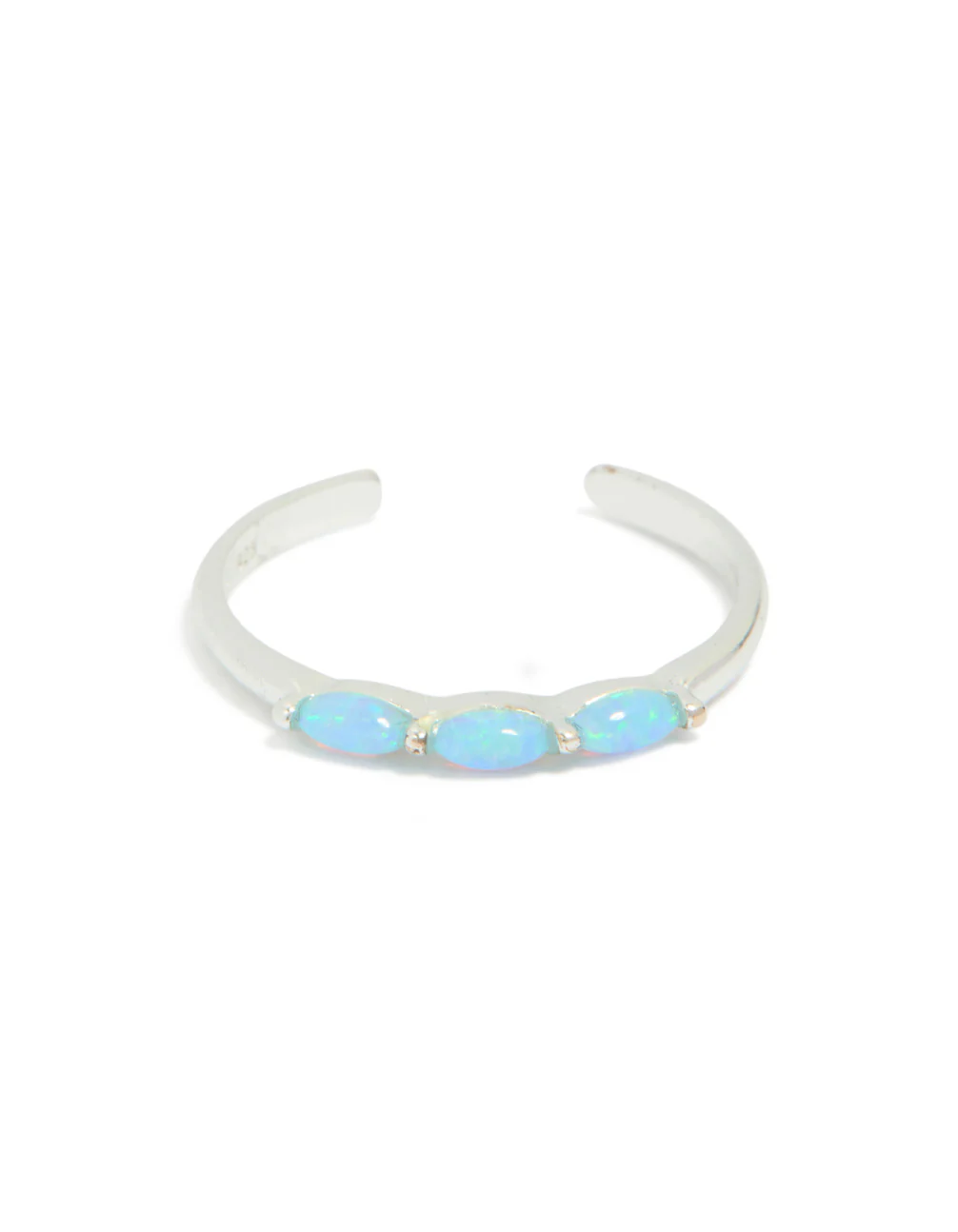 Sterling Silver Blue Opal Ring - Image 5