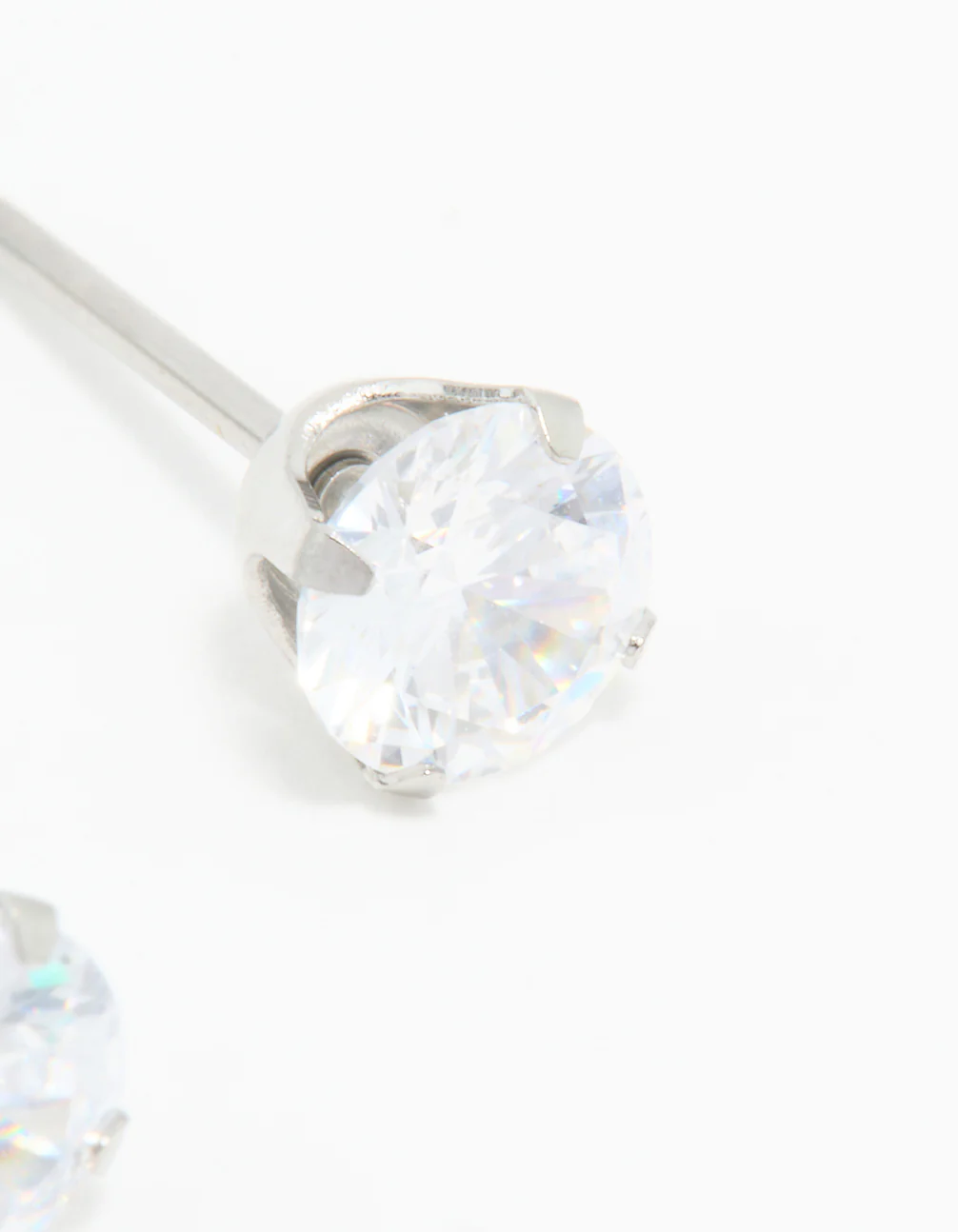 Surgical Steel Cubic Zirconia Piercing Stud 5mm - Image 3