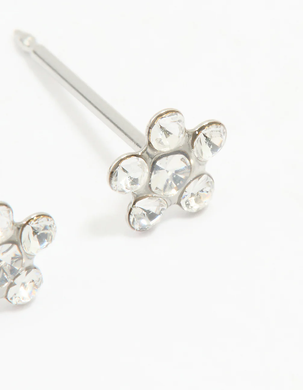 Surgical Steel Crystal Daisy Piercing Stud - Image 3