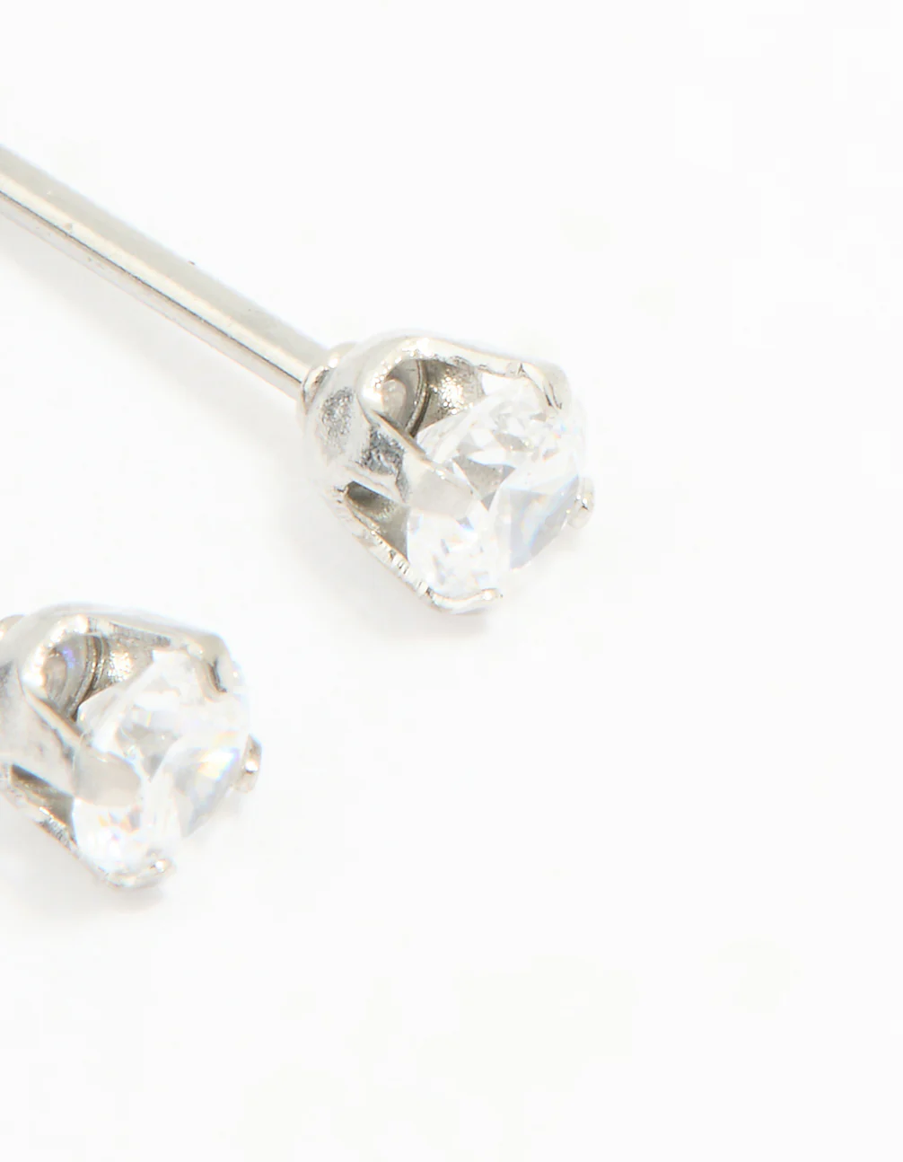 Surgical Steel Cubic Zirconia Diamond Piercing Stud 3mm - Image 3