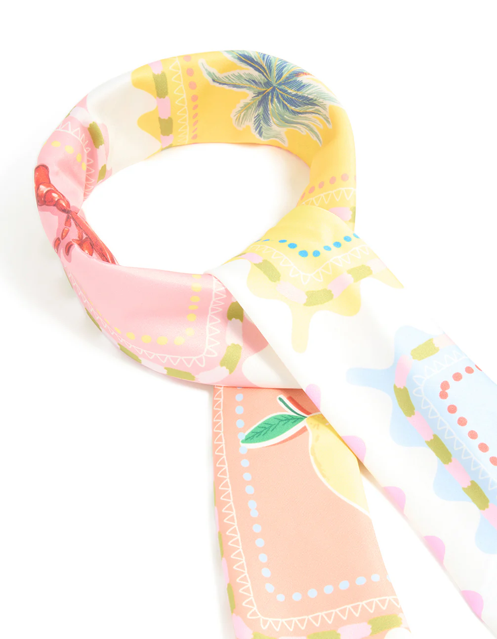 Summer Motif Fabric Scarf - Image 2