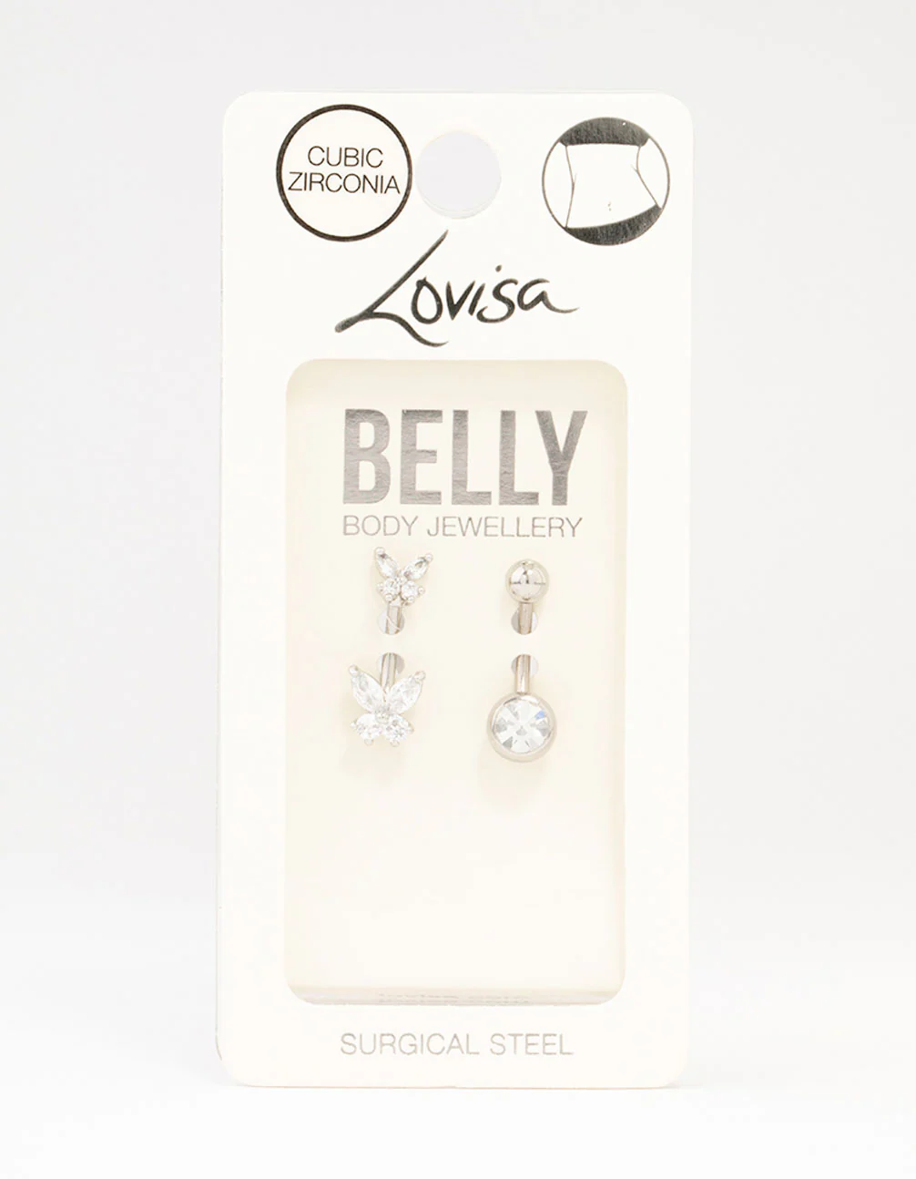 Surgical Steel Belly Bar Piercing 2-Pack - Image 3