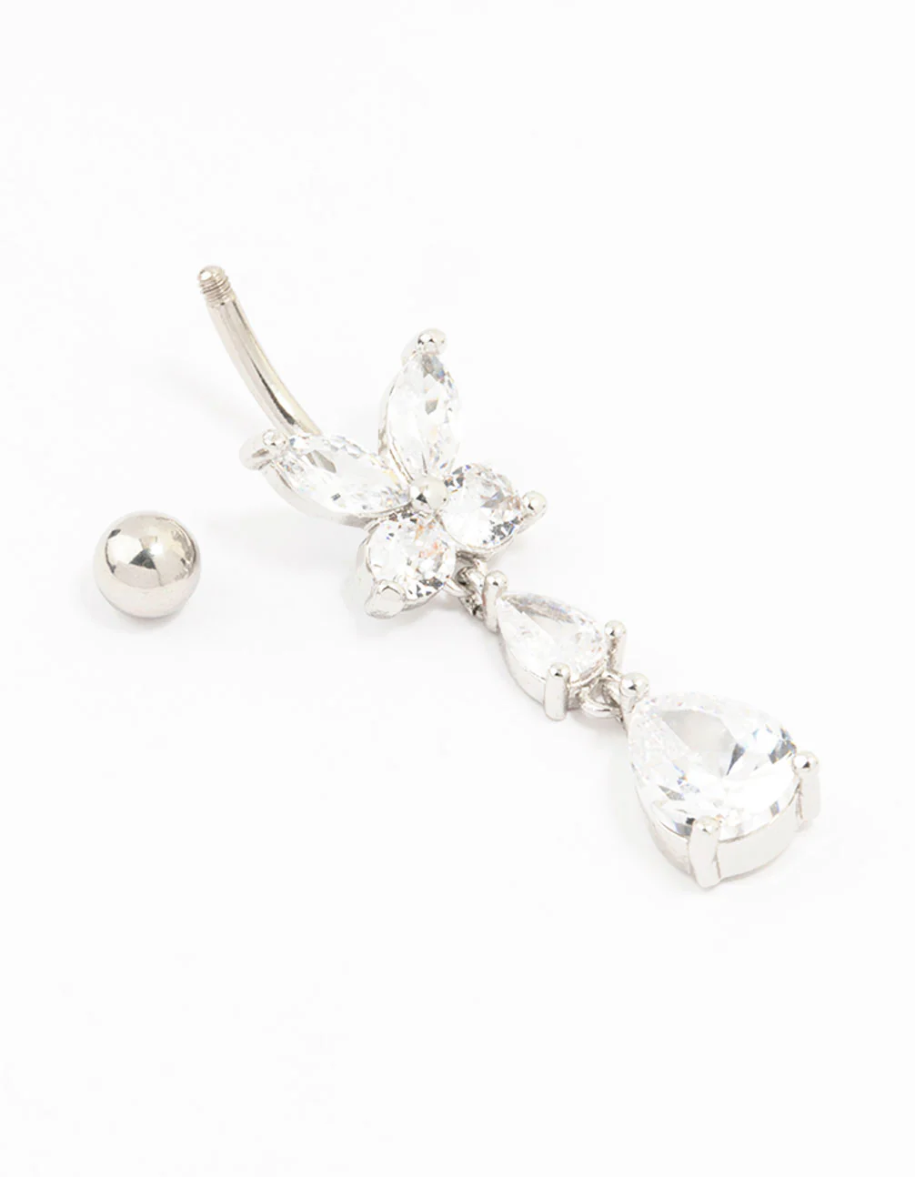 Surgical Steel Butterfly Pear Belly Piercing - Image 2