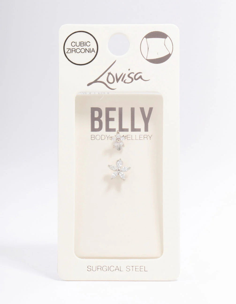 Surgical Steel Double Daisy Belly Piercing - Image 3