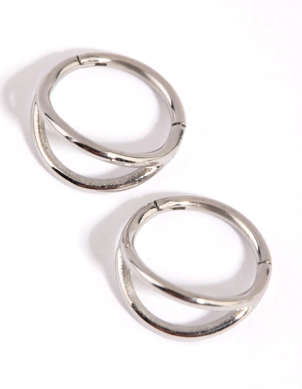 Surgical Steel Double Row Sleeper Earrings - Image 2